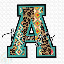 Load image into Gallery viewer, CUSTOM Aztec Letter PNG | Hand Drawn | Sublimation Design
