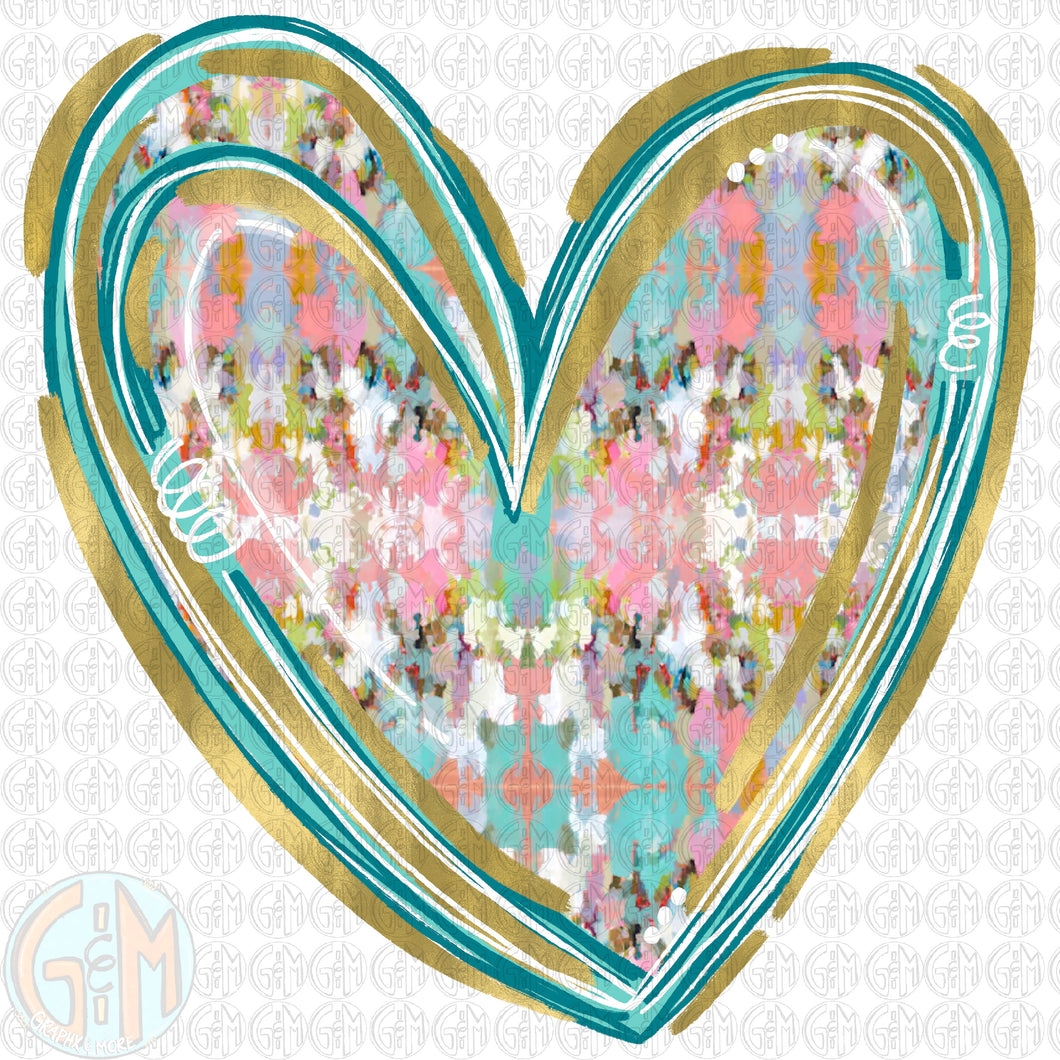 Watercolor Heart PNG | Hand Drawn | Sublimation Design
