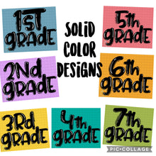 Load image into Gallery viewer, 1st - 7th Grades Bundles PNG | Boy Colors, Girl Colors, and Solid Black | Sublimation Design | Hand Drawn
