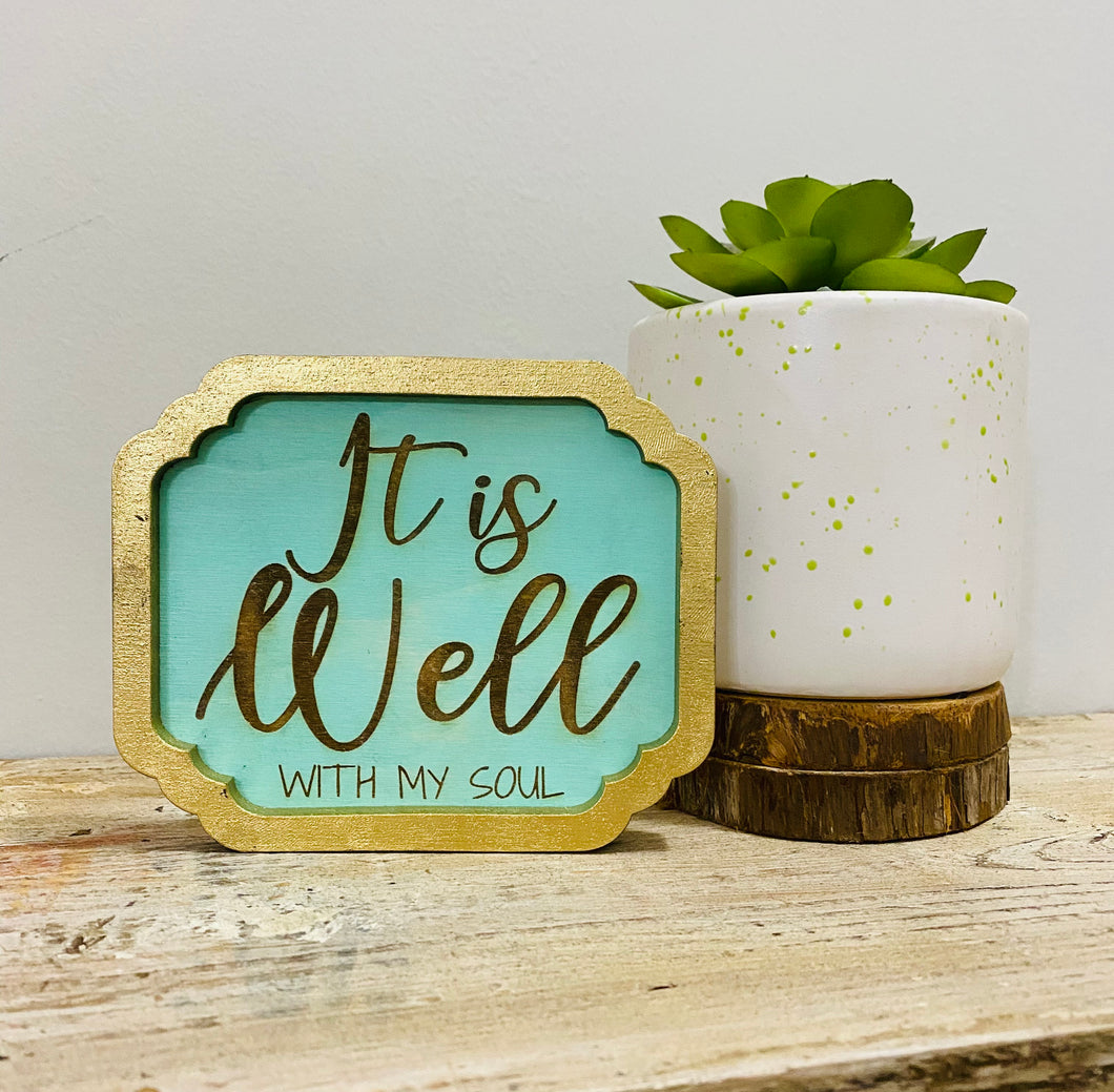 It Is Well Laser Cut Digital Download | Two Layer | SVG | Glowforge