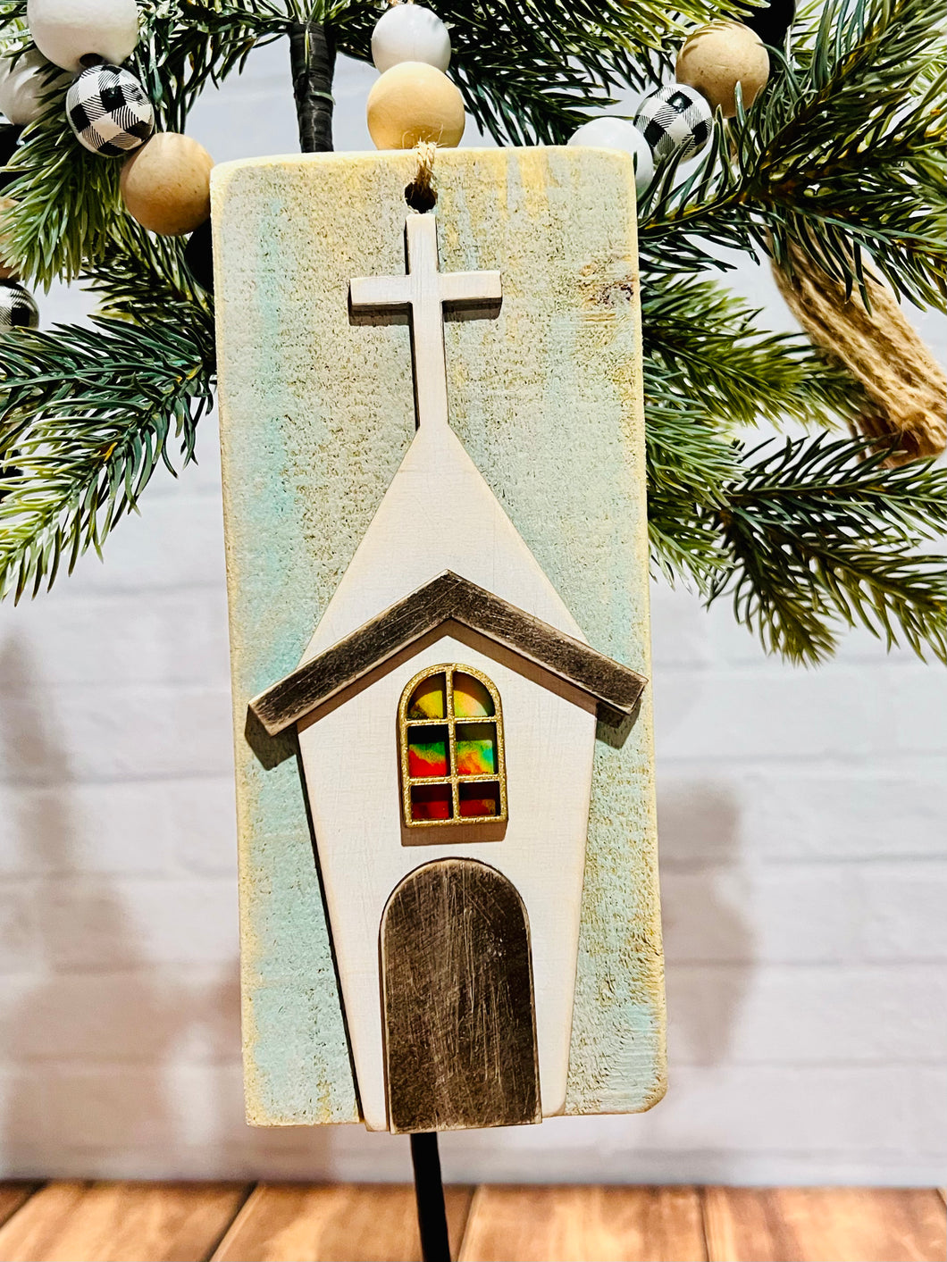 Wooden Church Ornament