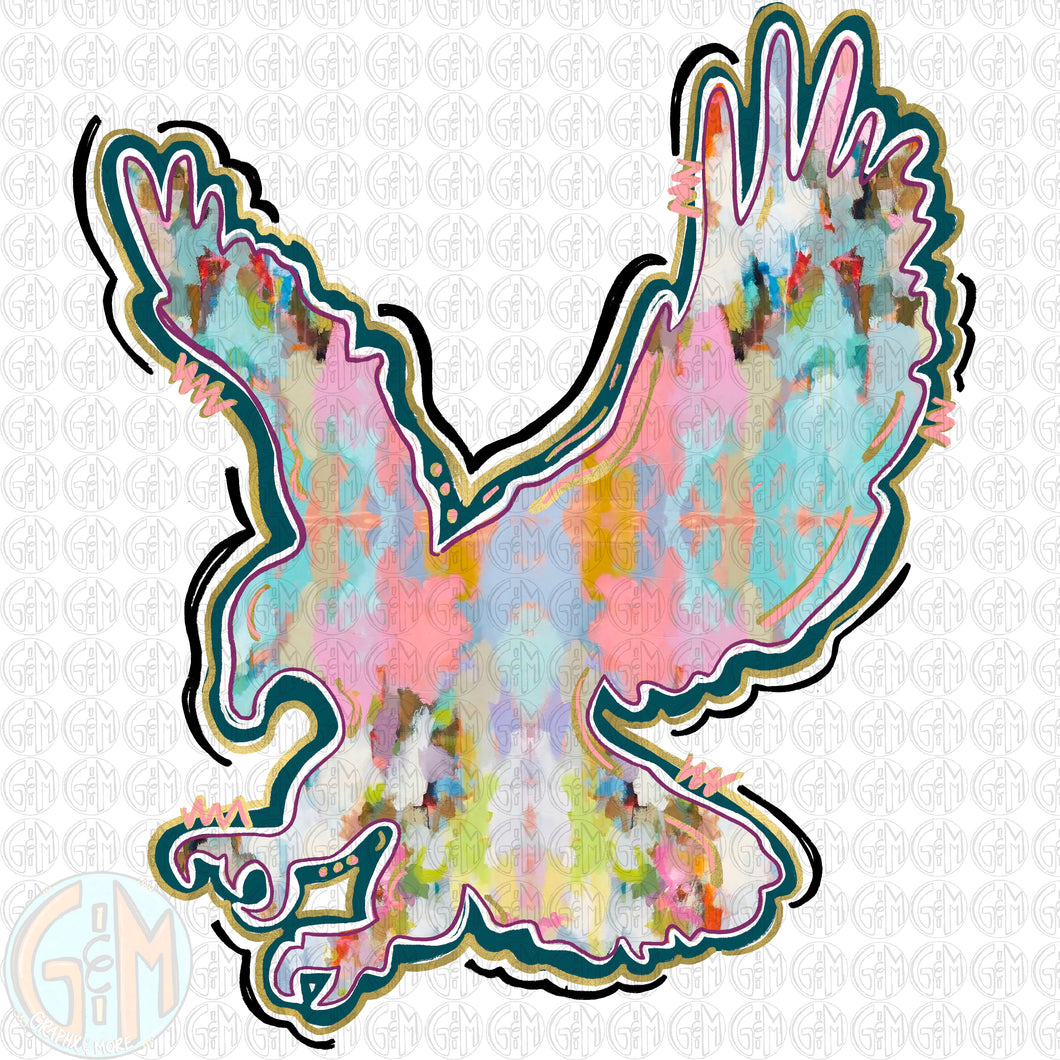 Watercolor Eagle PNG | Hand Drawn | Sublimation Design