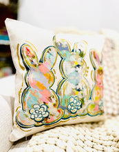 Load image into Gallery viewer, Watercolor Bunnies Throw Pillow
