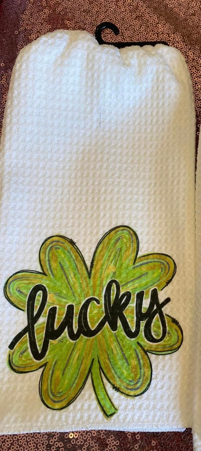 St. Patrick’s Day Waffle Towels