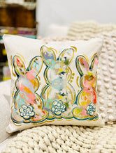Load image into Gallery viewer, Watercolor Bunnies Throw Pillow
