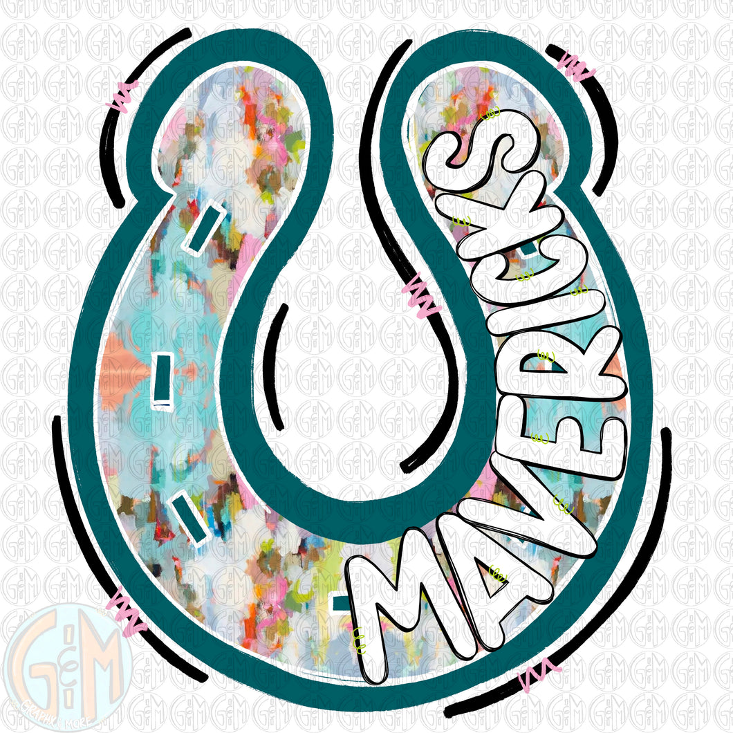 Watercolor Mavericks PNG | Sublimation Design | Hand Drawn