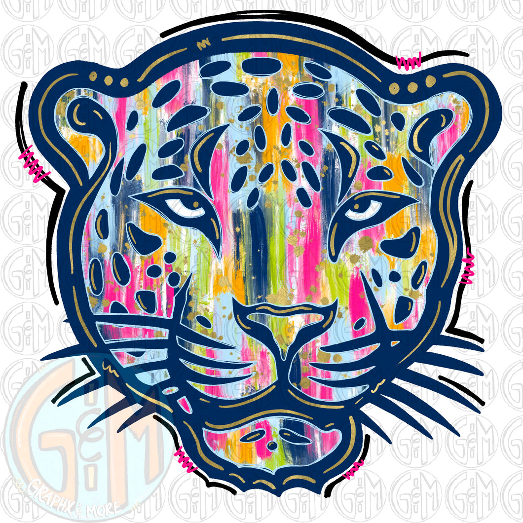 Brushed Jaguar PNG | Hand Drawn | Sublimation Design