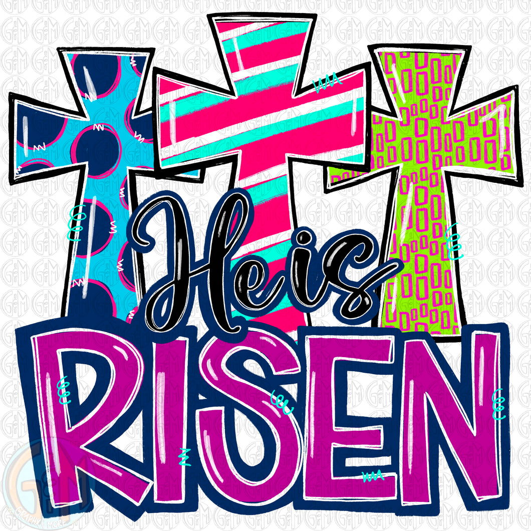 He is Risen PNG | Hand Drawn | Sublimation Design