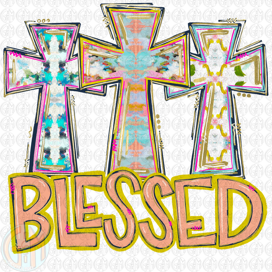 Blessed PNG | Hand Drawn | Sublimation Design
