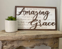 Load image into Gallery viewer, Amazing Grace Laser Cut Sign | Two Layer
