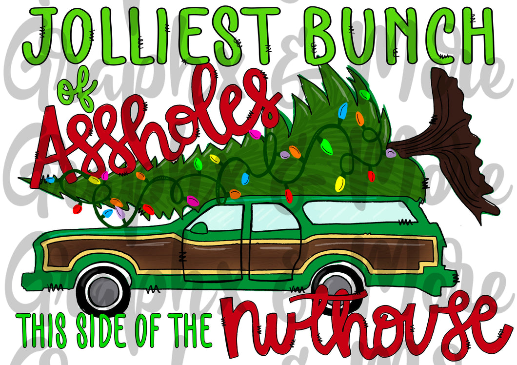 Christmas Nuthouse PNG | Sublimation Design | Hand Drawn