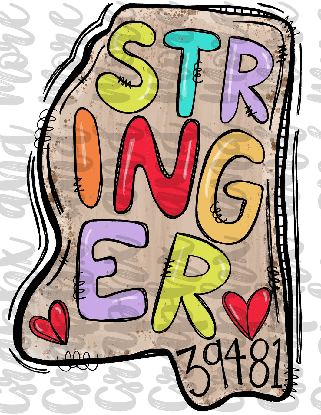 Stringer MS 39481 PNG | Sublimation Design | Hand Drawn