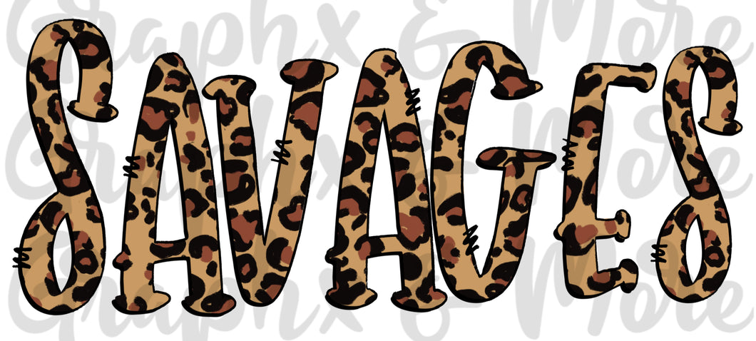 Savages  PNG | Sublimation Design | Hand Drawn