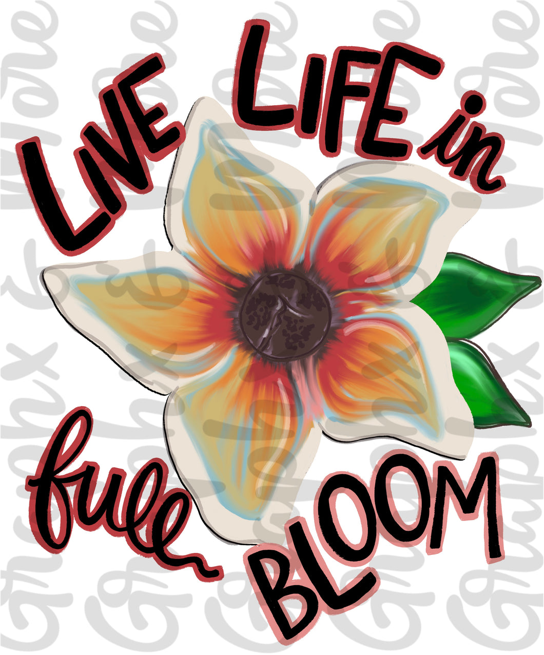 Live Life PNG | Sublimation Design | Hand Drawn