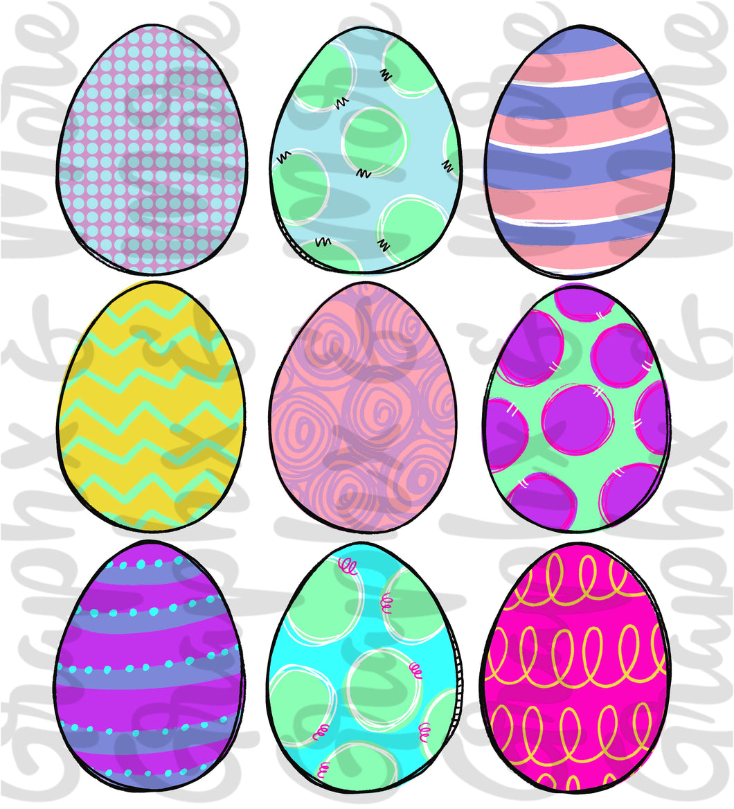 Girl Eggs PNG | Sublimation Design | Hand Drawn