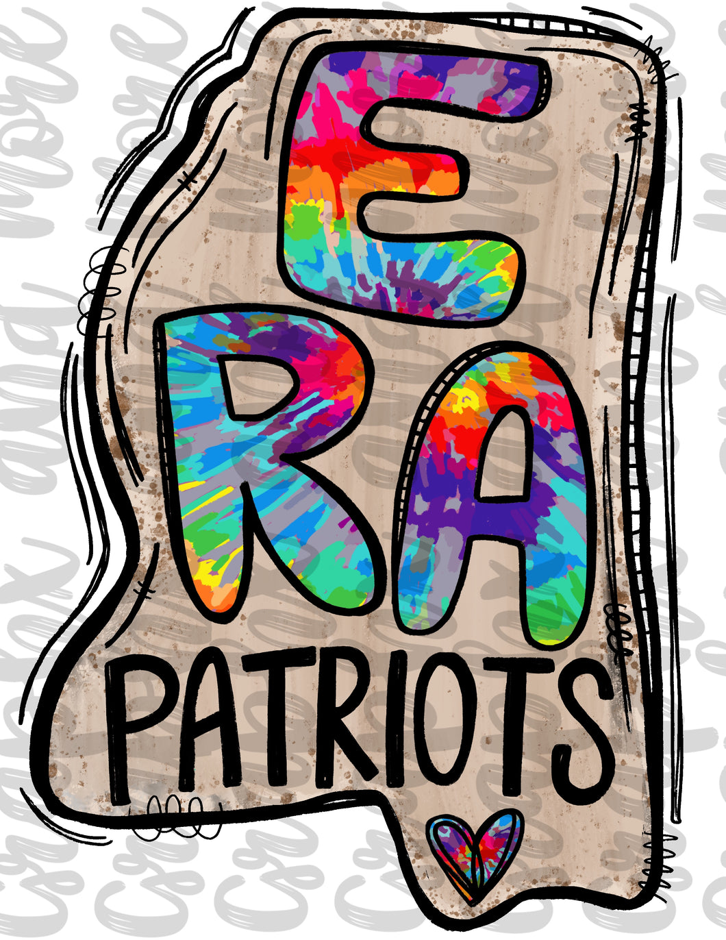 ERA Patriots PNG | Sublimation Design | Hand Drawn
