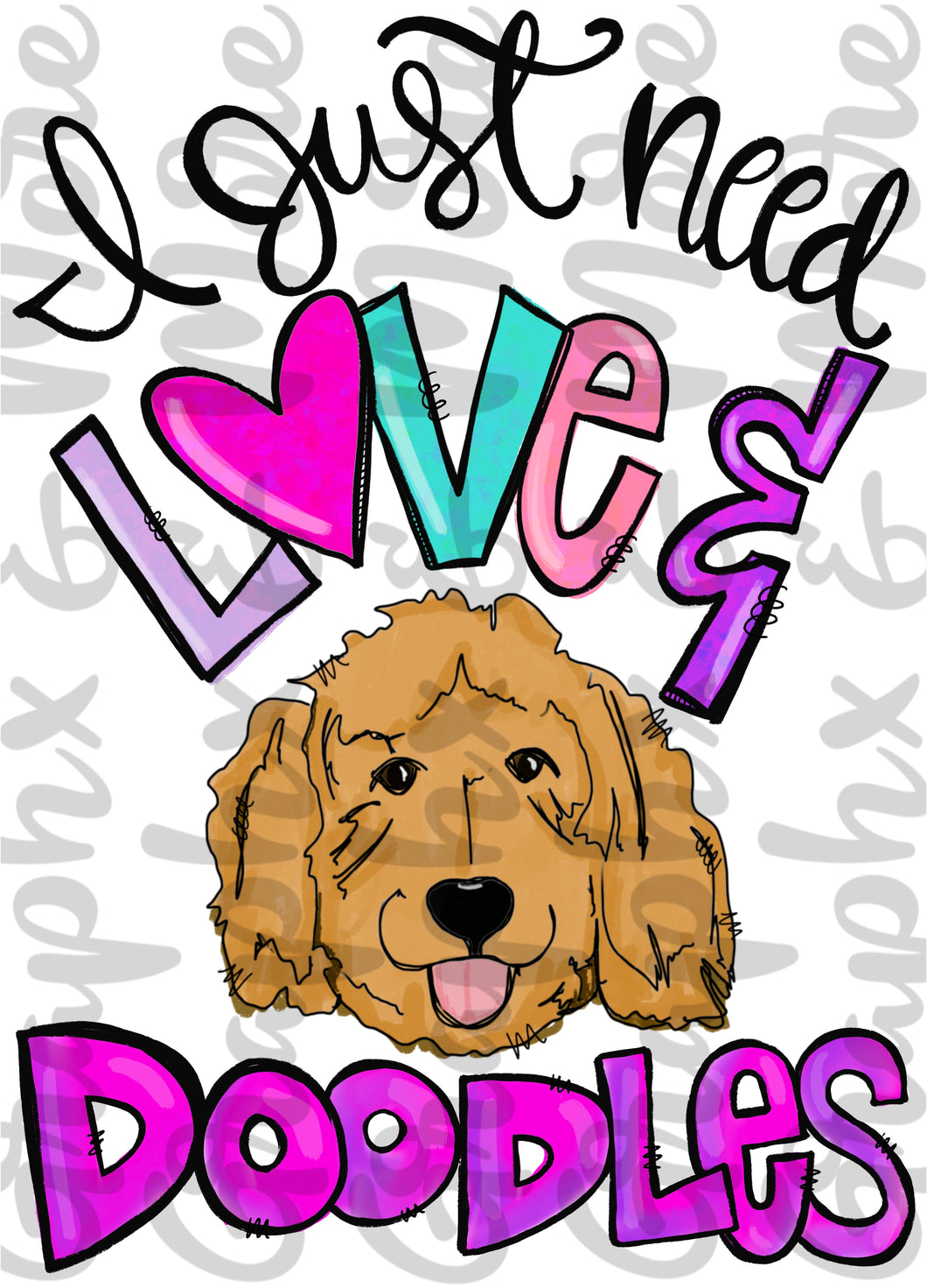 Love and Doodles PNG | Hand Drawn | Sublimation Design