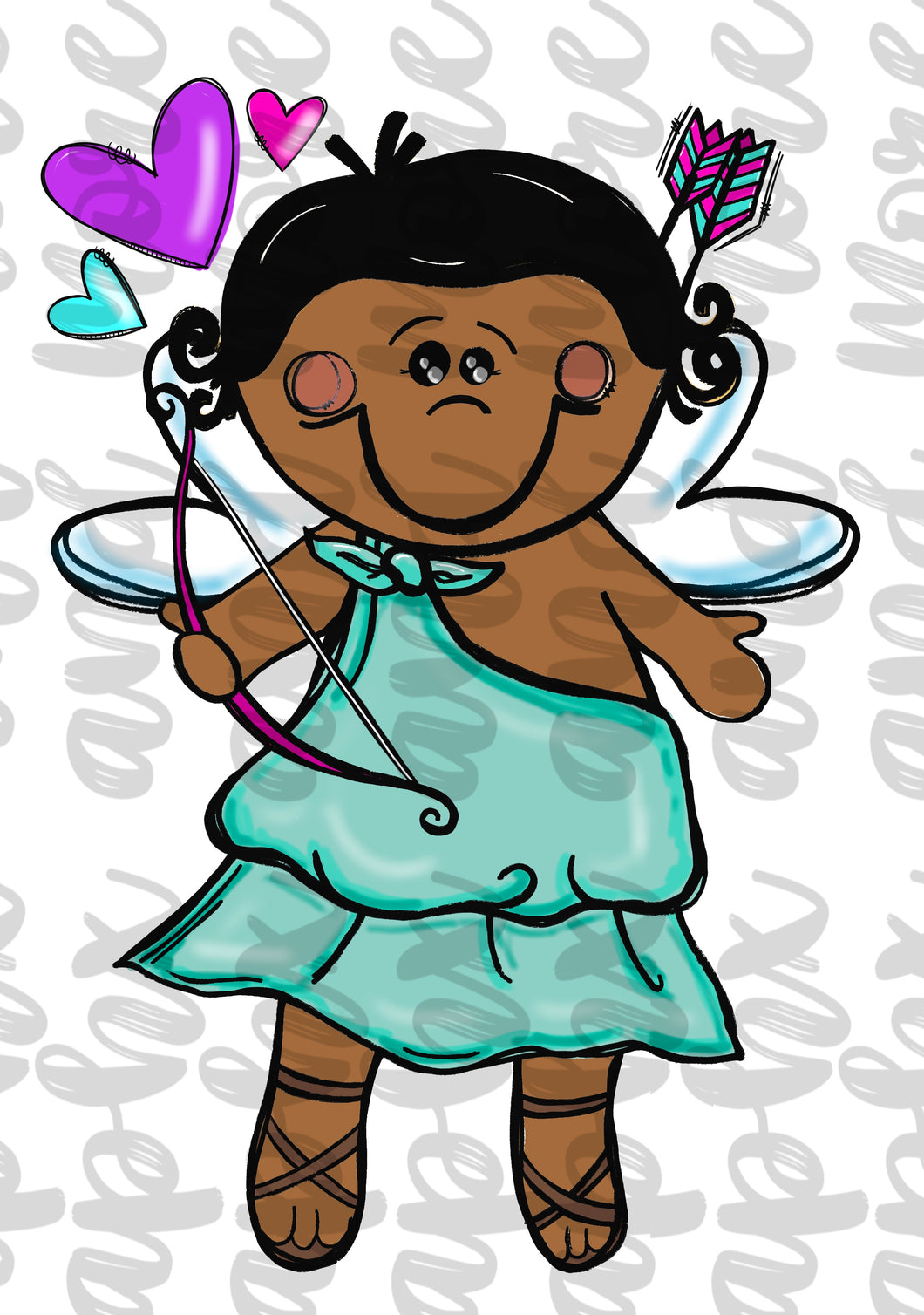 Cupid PNG | Sublimation Design | Hand Drawn