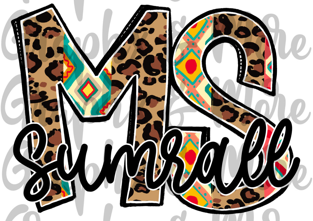 Sumrall MS PNG | Sublimation Design | Hand Drawn