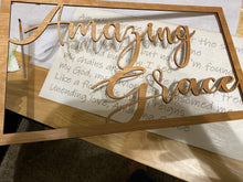 Load image into Gallery viewer, Amazing Grace Laser Cut Sign Digital Download | Two Layer | SVG | Glowforge
