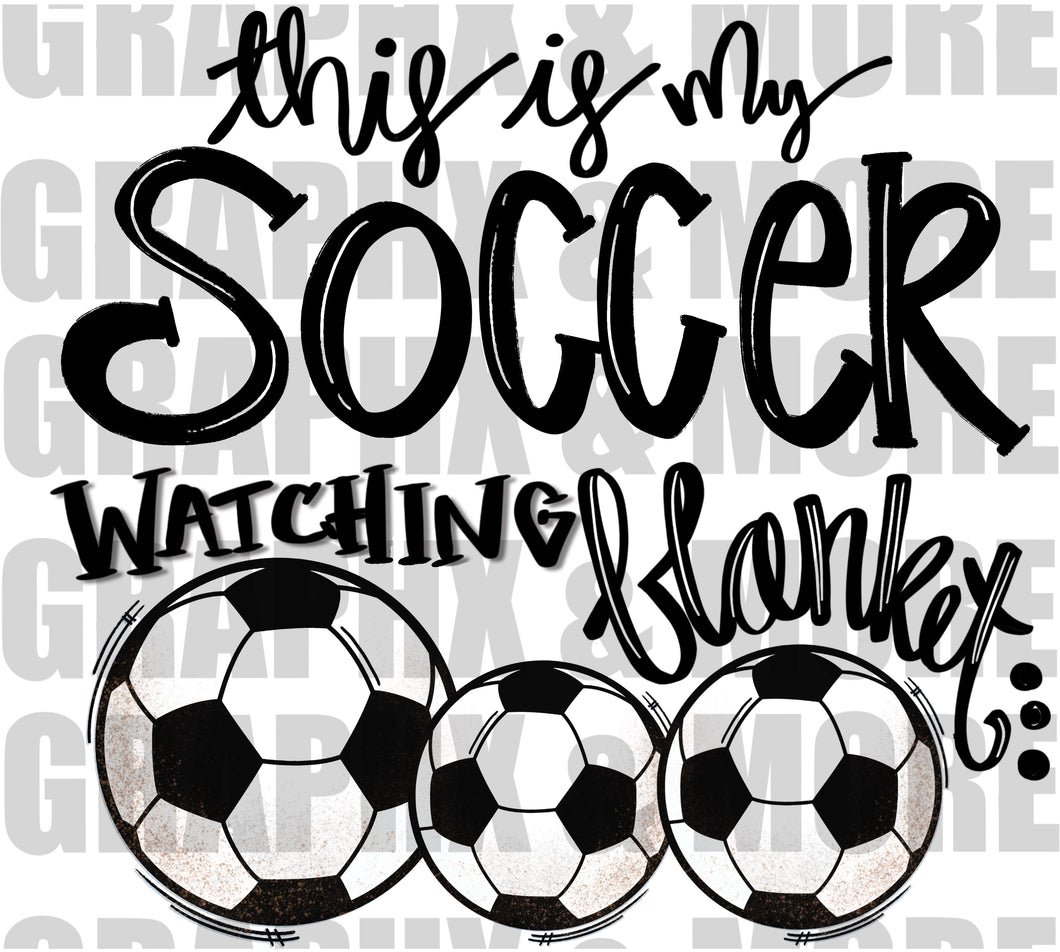 Soccer Watching Blanket PNG | Sublimation Design | Hand Drawn