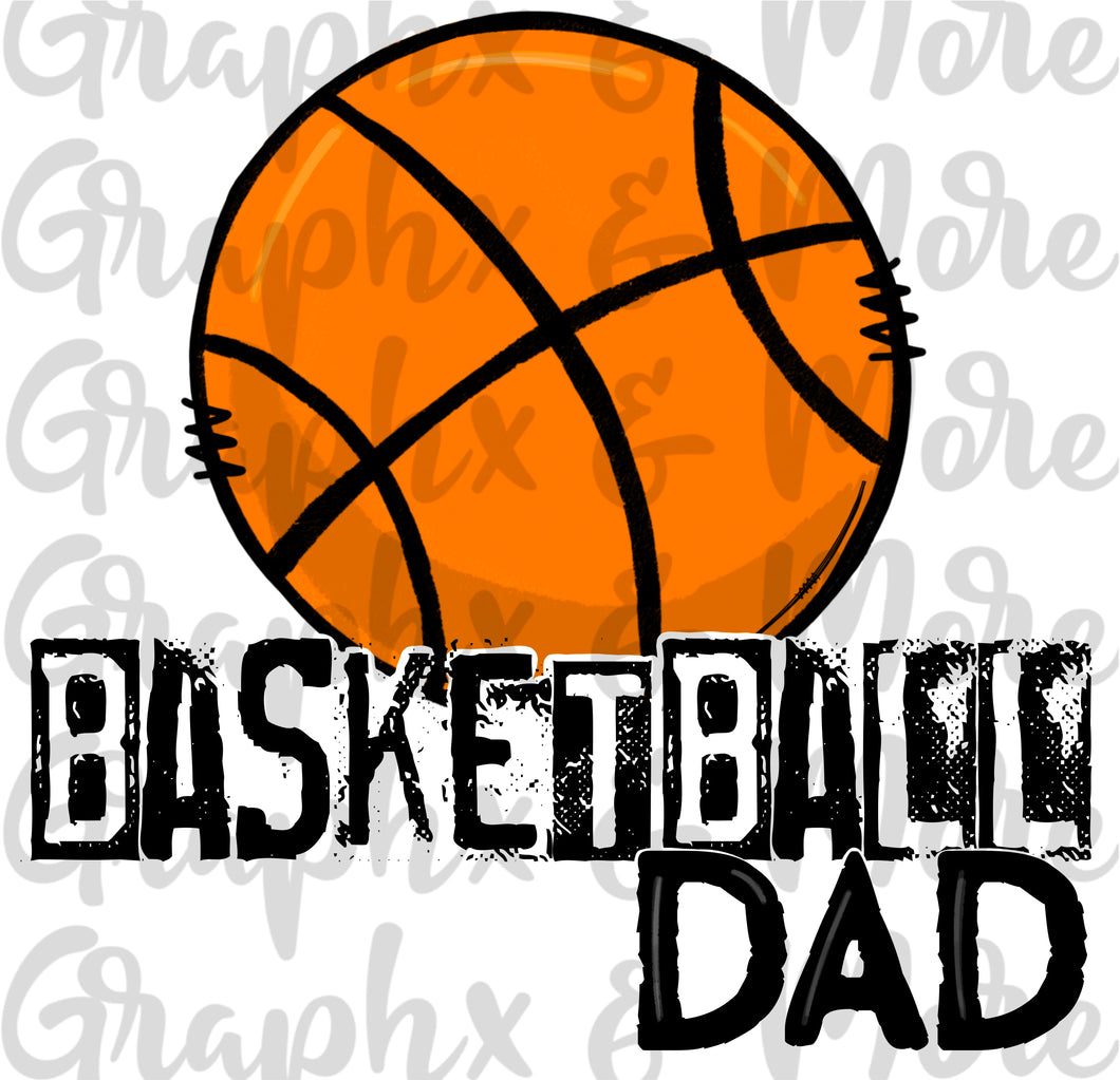 Basketball Dad PNG | Sublimation Design | Hand Drawn