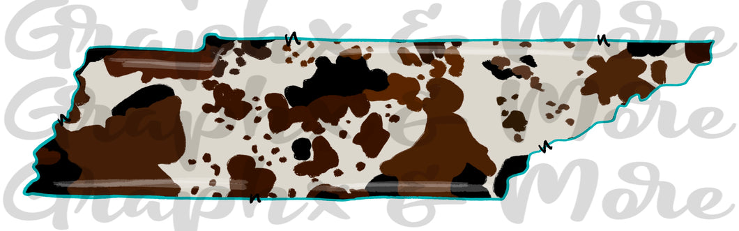 Cowhide TN PNG | Sublimation Design | Hand Drawn