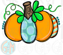 Load image into Gallery viewer, Pumpkin PNG | Sublimation Design | Hand Drawn
