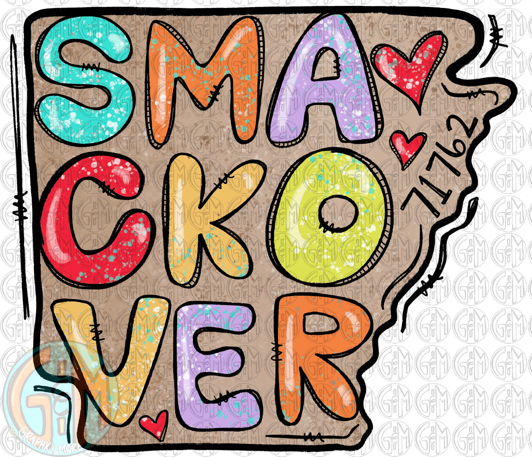 Smackover AR 71762 PNG | Hand Drawn | Sublimation Design