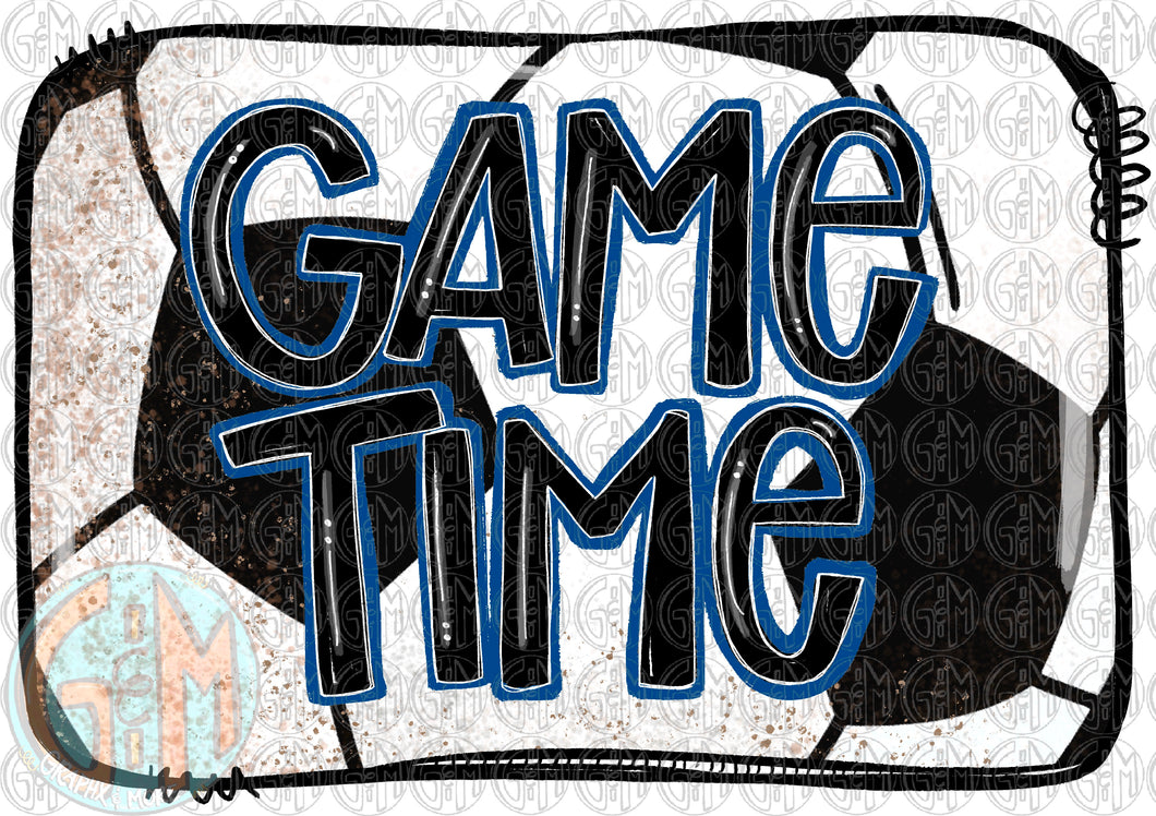 Soccer Game Time PNG | Sublimation Design | Hand Drawn