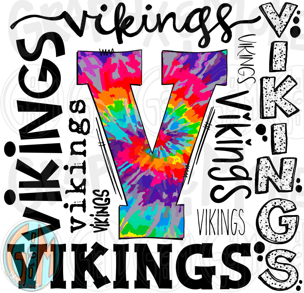 Vikings Collage PNG | Sublimation Design | Hand Drawn