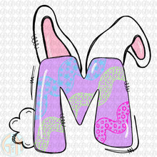 Load image into Gallery viewer, Bunny Alpha Pack PNG | 26 Capital Letters | Sublimation Design | Hand Drawn

