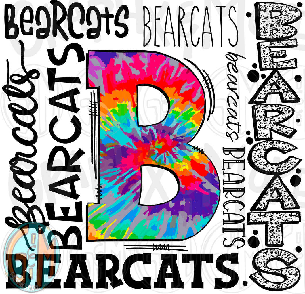 Bearcats Collage PNG | Sublimation Design | Hand Drawn