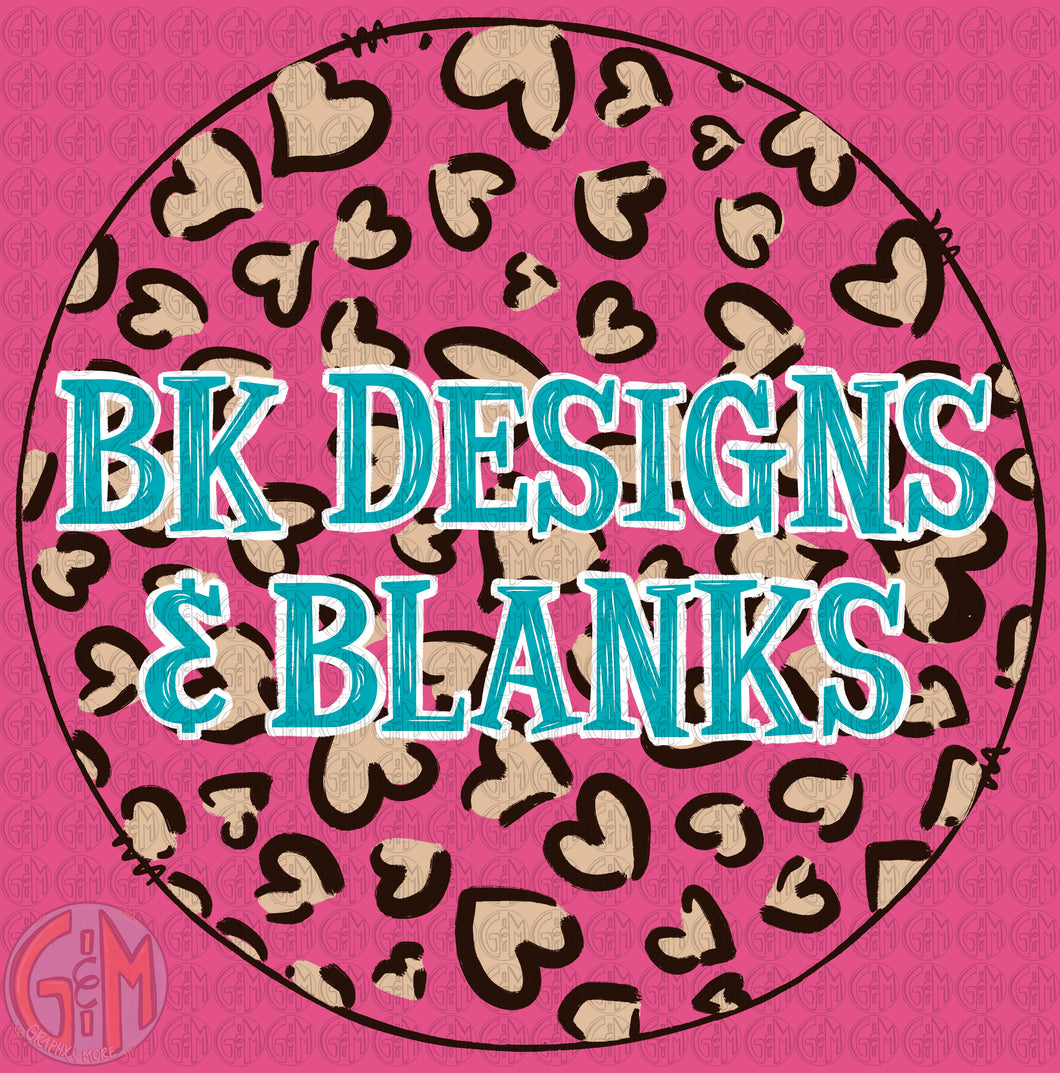 CUSTOM Business Name Leopard Hearts Design PNG | Hand Drawn | Sublimation Design