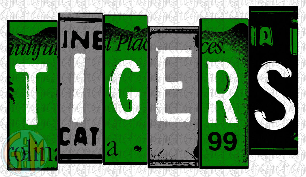 Tigers Tag PNG | Sublimation Design | Hand Drawn