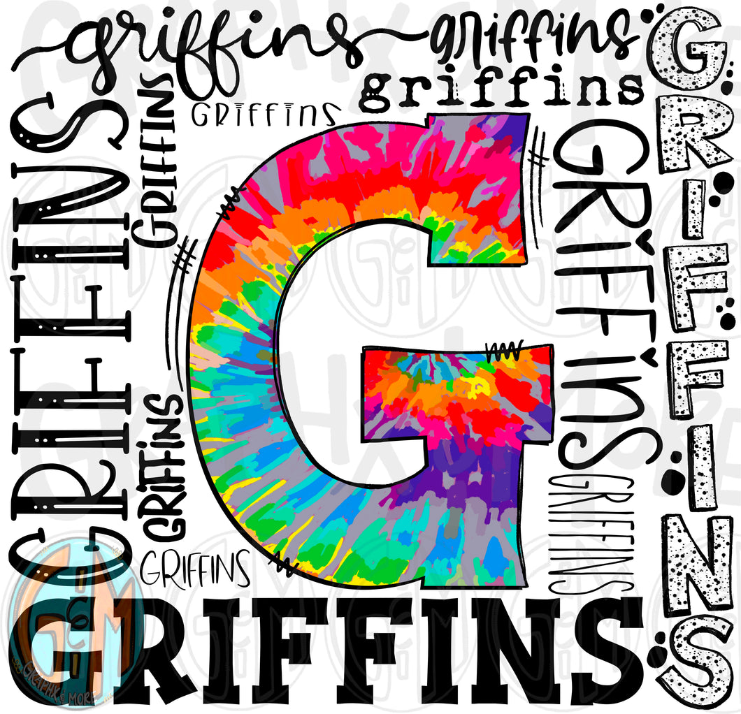 Griffins Collage PNG | Sublimation Design | Hand Drawn