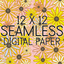 Load image into Gallery viewer, Seamless Daisies Digital Paper Bundle PNG | 12x12 | 3 Digitals | Sublimation Design | Hand Drawn
