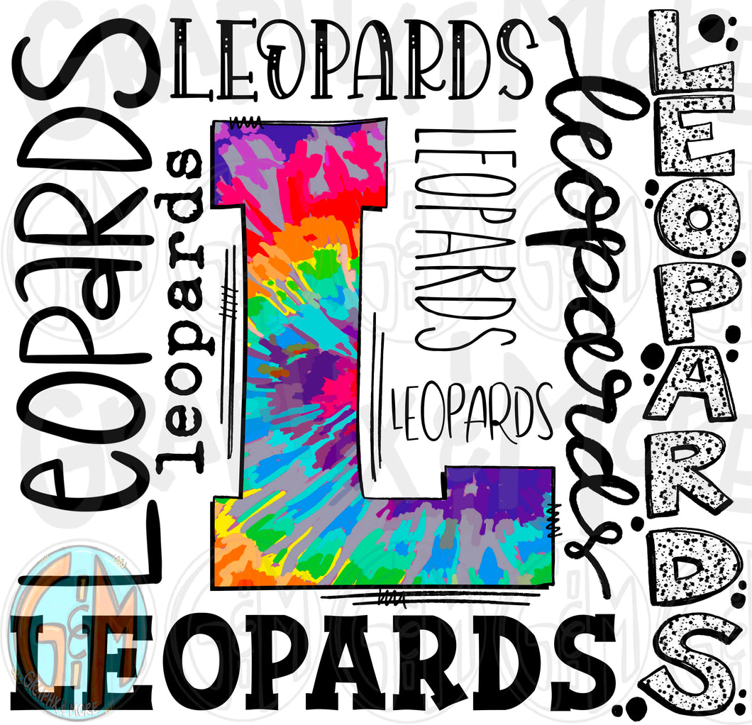 Leopards Collage PNG | Sublimation Design | Hand Drawn
