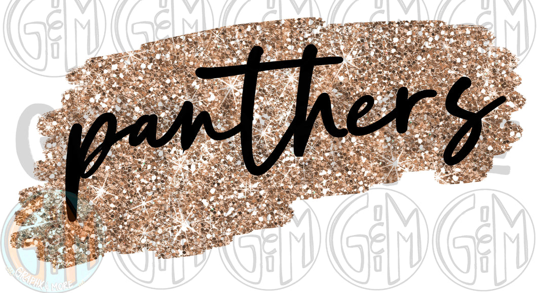Glitter Panthers PNG | Sublimation Design | Hand Drawn
