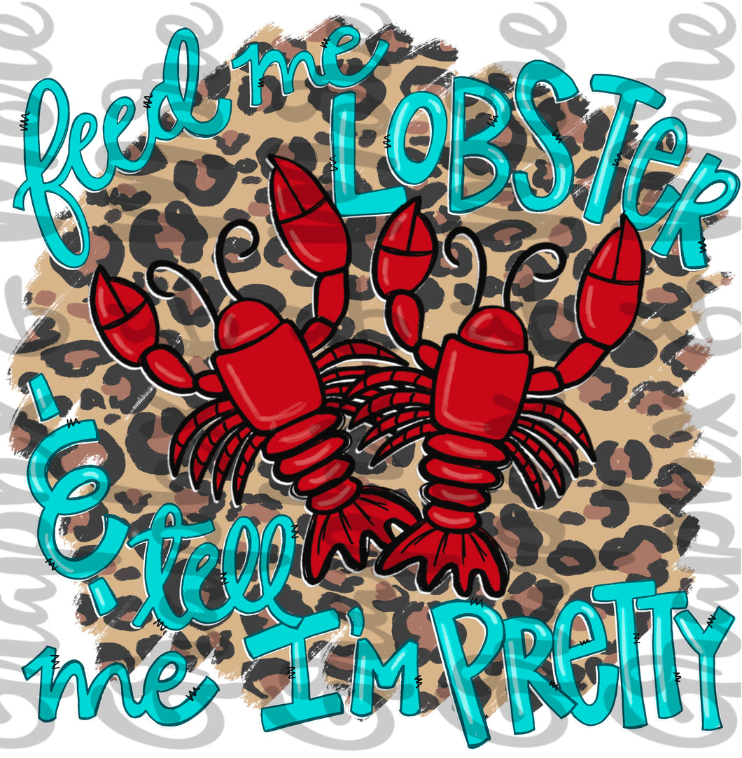 Feed Me Lobster PNG | Hand Drawn | Sublimation Design