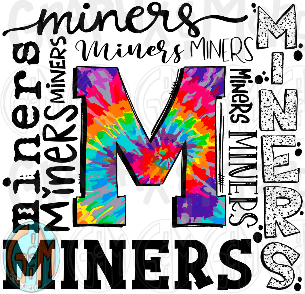 Miners Collage PNG | Sublimation Design | Hand Drawn