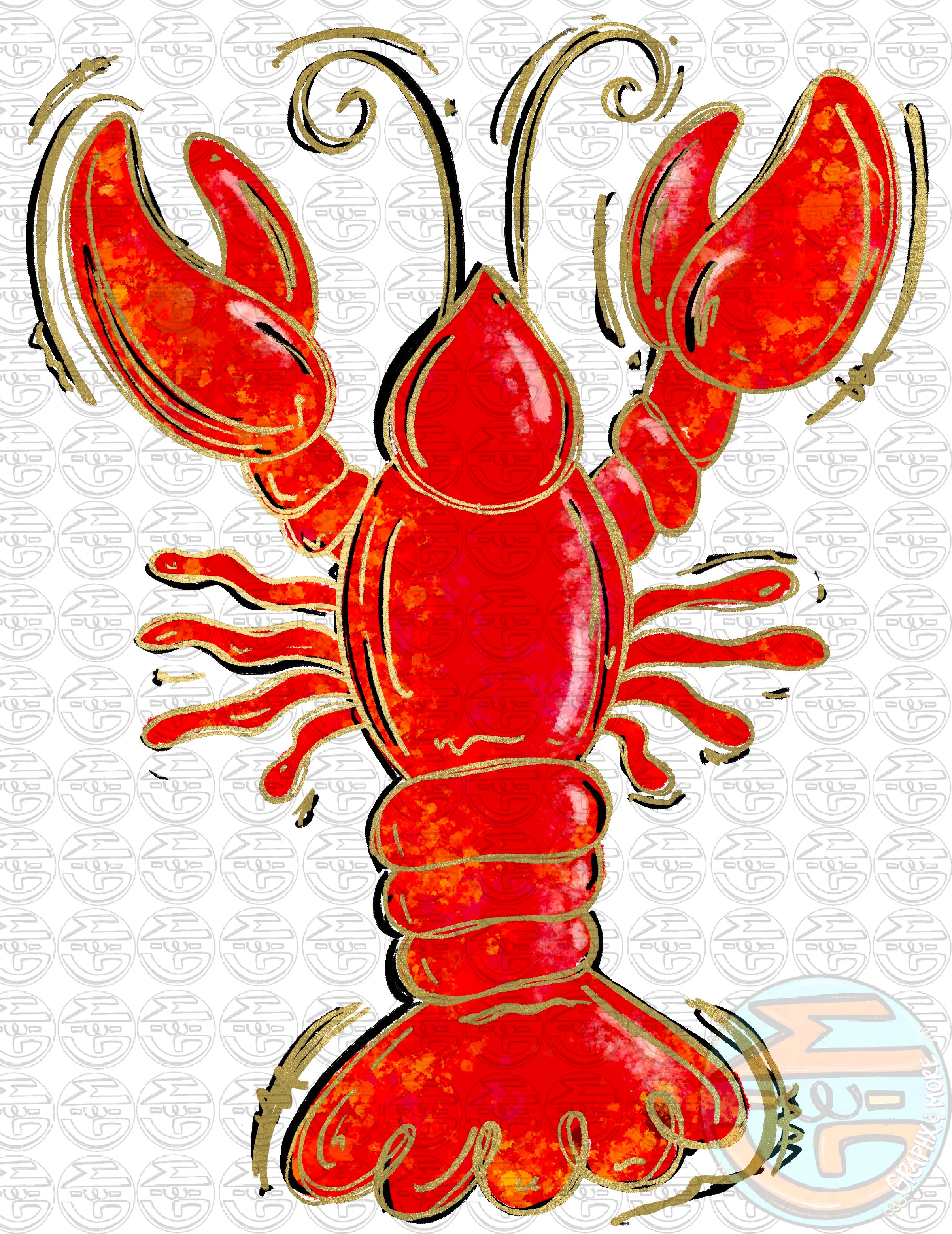 Louisiana Crawfish PNG Design Crawfish Boil Hand Drawn Digital Download  Sublimation Crawfish Doodle Letters PNG DTF Cajun Design 