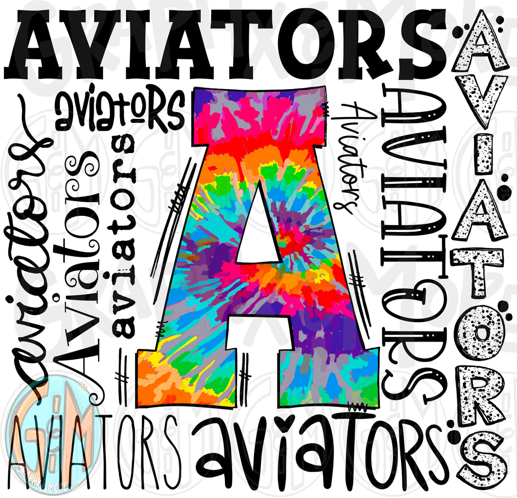 Aviators Collage PNG | Sublimation Design | Hand Drawn