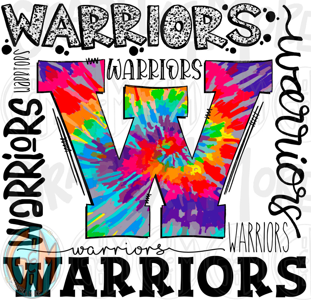 Warriors Collage PNG | Sublimation Design | Hand Drawn