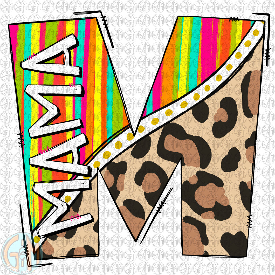 Mama Bright Duo PNG | Sublimation Design | Hand Drawn