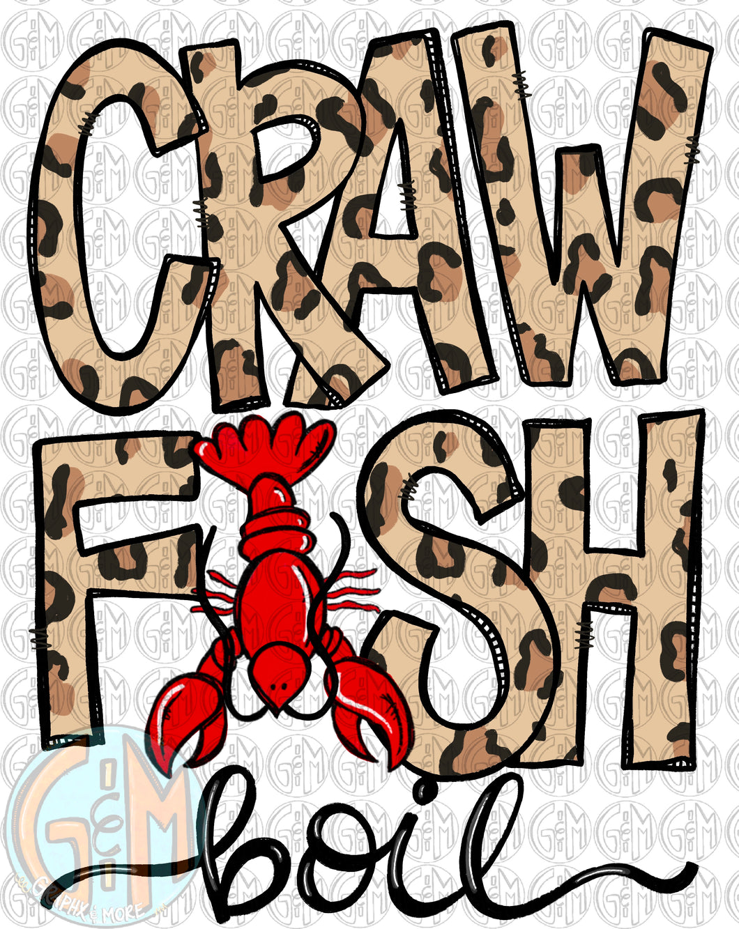 Crawfish Boil PNG | Sublimation Design | Hand Drawn
