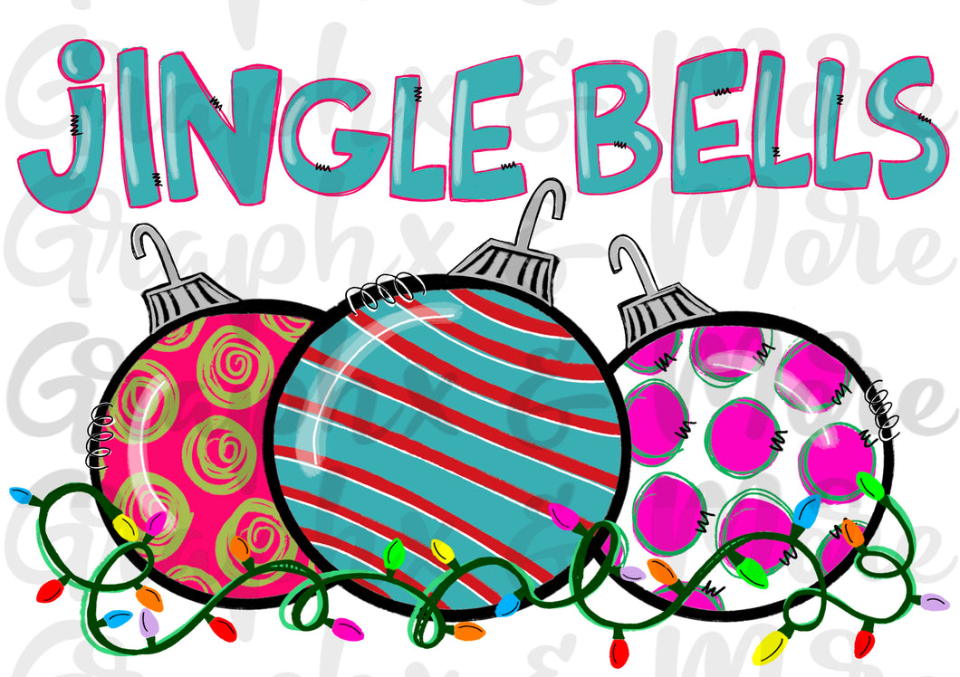Jingle Bells PNG | Sublimation Design | Hand Drawn