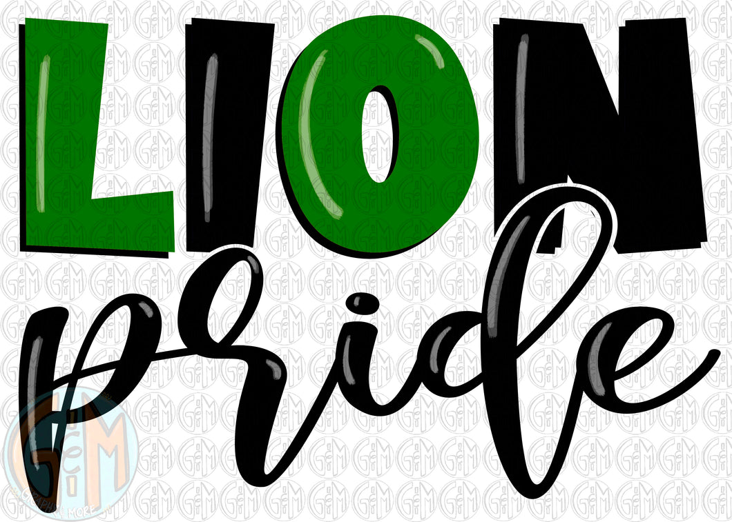 Lion Pride PNG | Sublimation Design | Hand Drawn