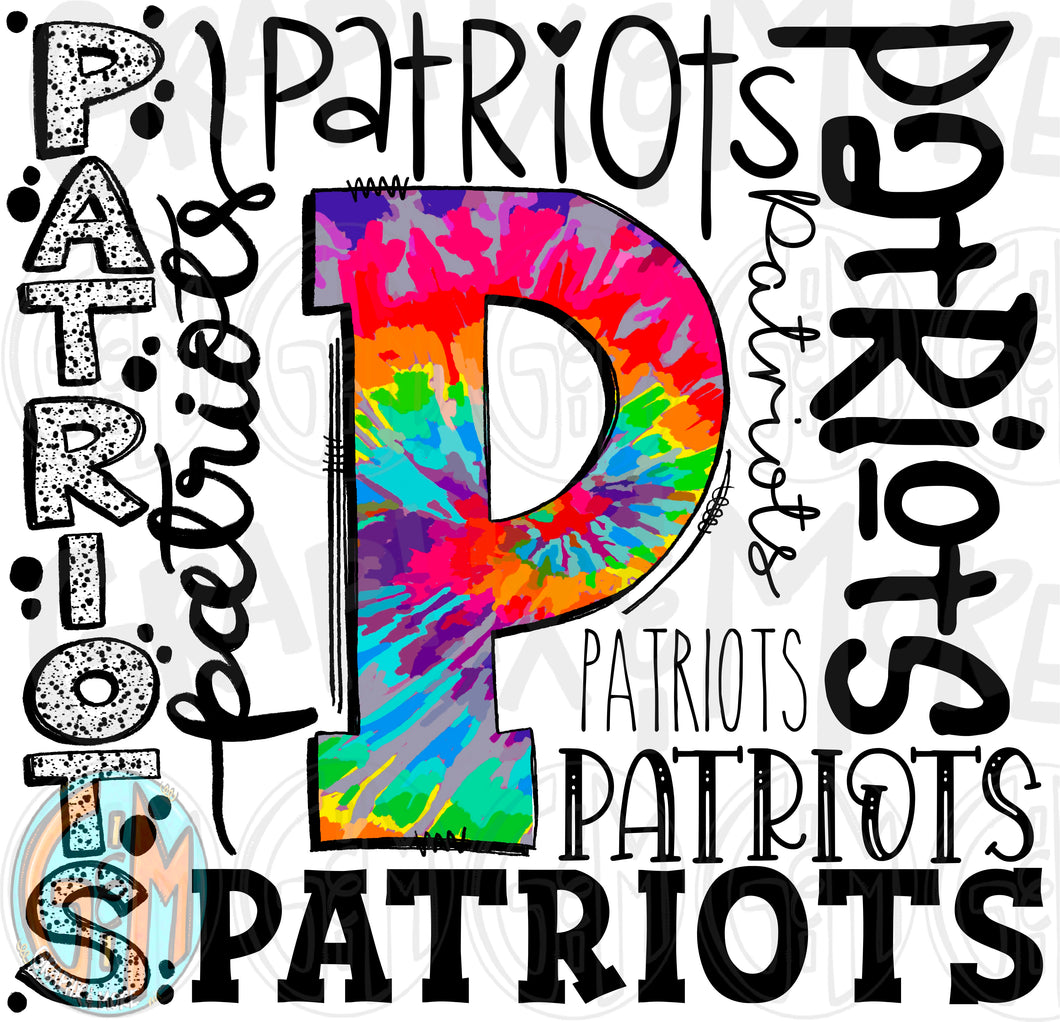 Patriots Collage PNG | Sublimation Design | Hand Drawn