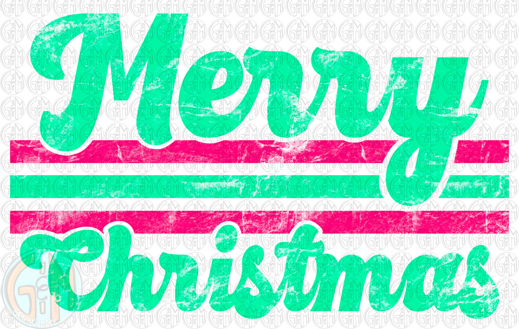 Bright Merry Christmas PNG | Sublimation Design | Hand Drawn